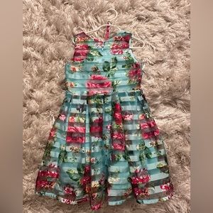 Colorful satin dress